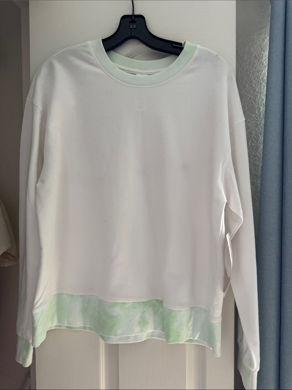 Nanette Lapore Play Green Tie Dye Trim Sweatshirt